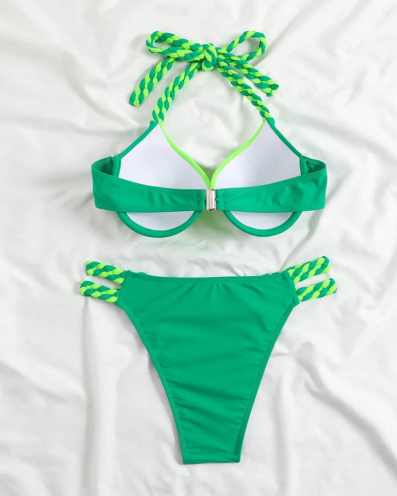 Jasmine | Halter Bikini Set i två delar