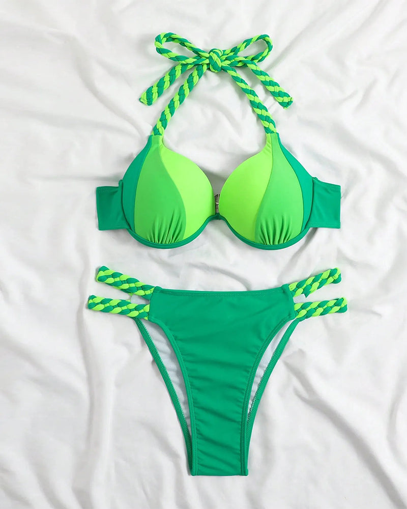 Jasmine | Halter Bikini Set i två delar