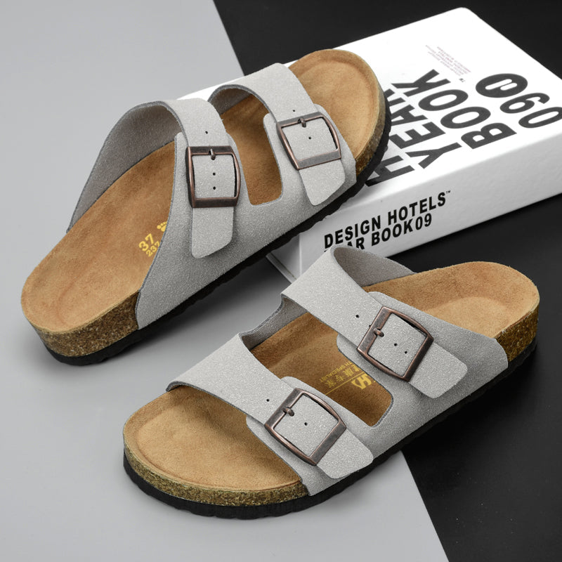 BreezyComfort | Slide-sandaler i läder