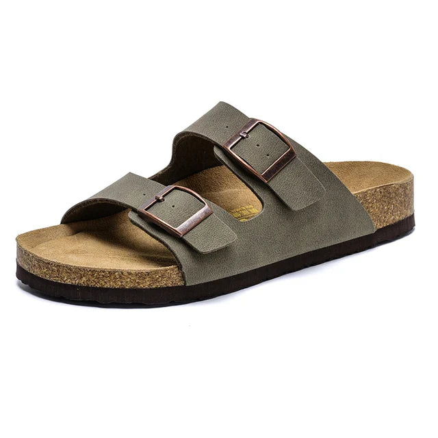 BreezyComfort | Slide-sandaler i läder