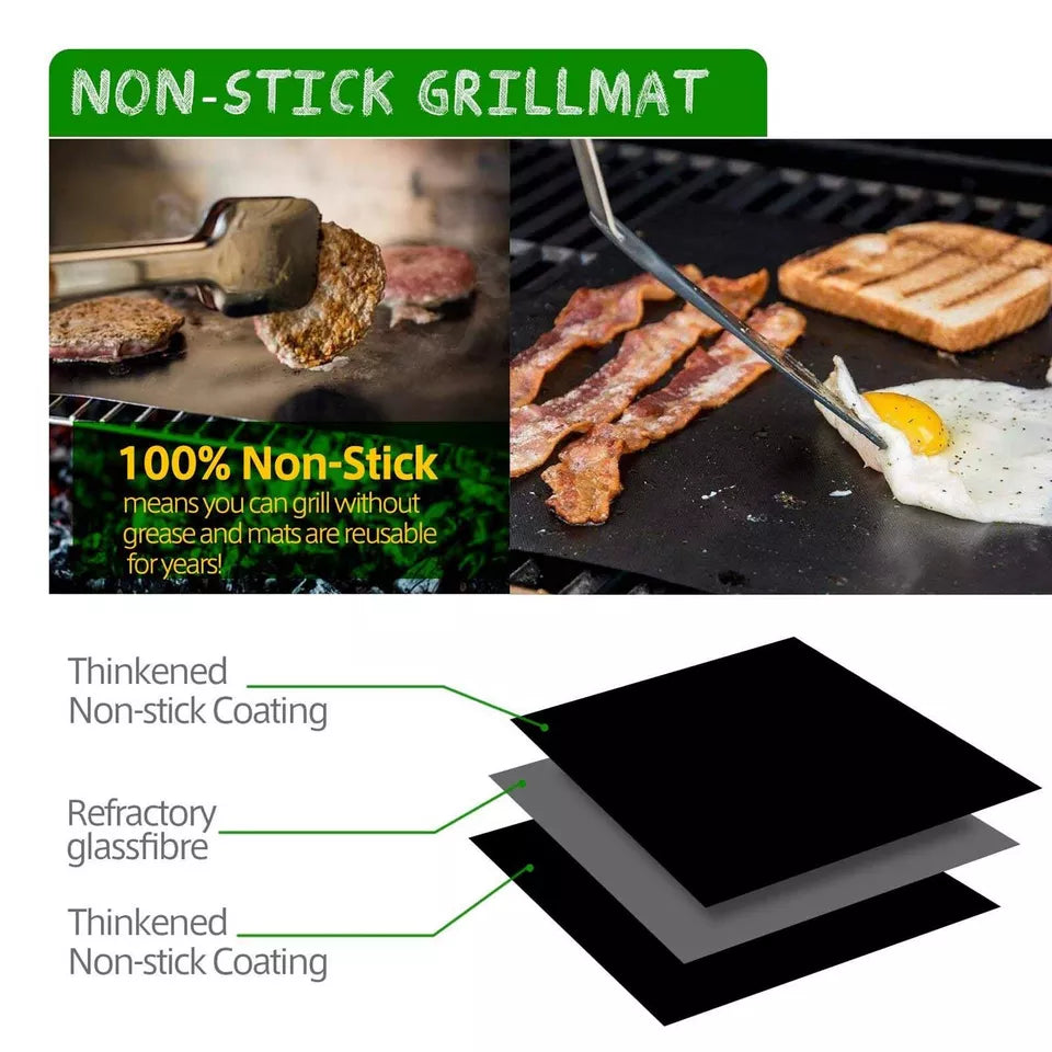 EasyGrill | Non-Stick BBQ-mattor med skärlåda Set