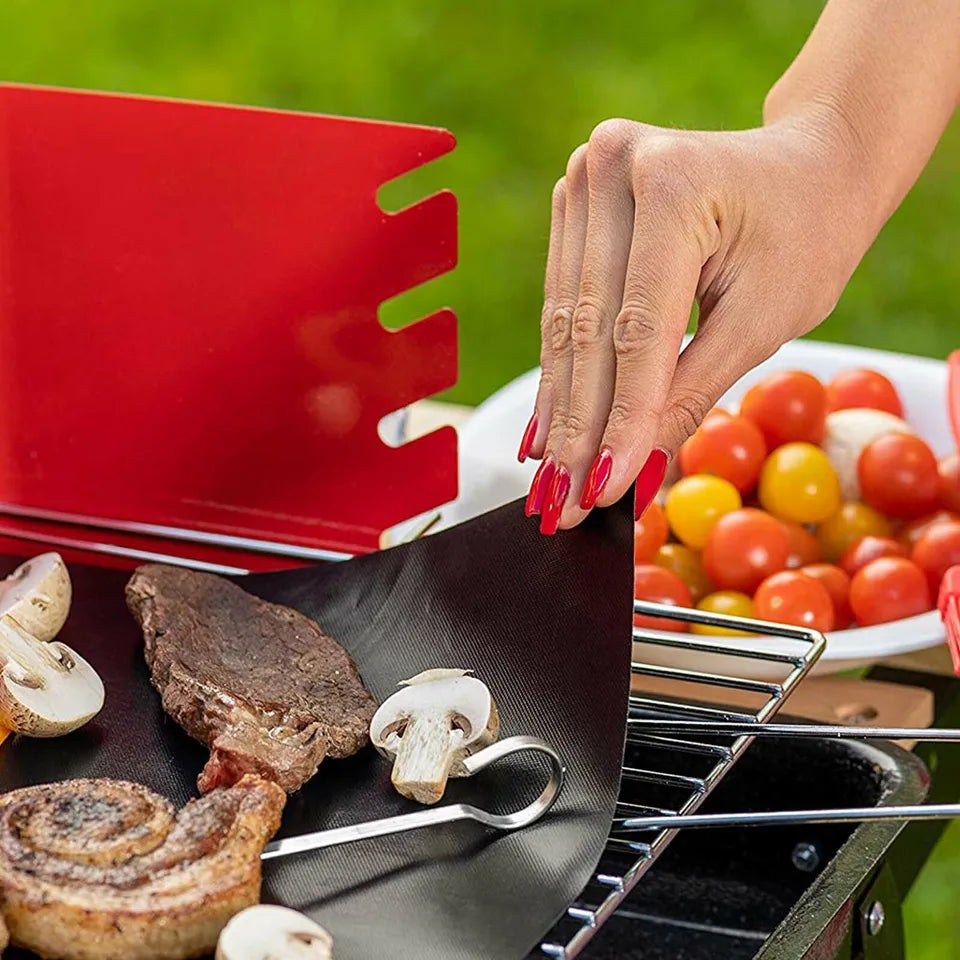 EasyGrill | Non-Stick BBQ-mattor med skärlåda Set