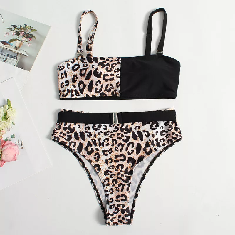 Sexy Leopard Patchwork Bikini